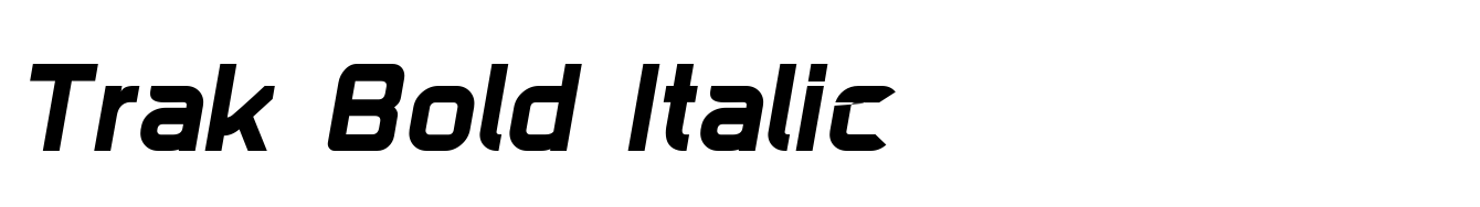 Trak Bold Italic